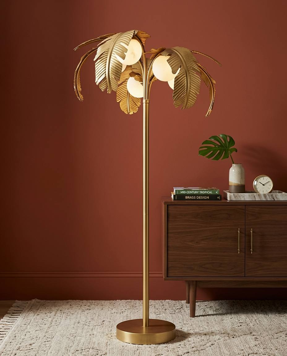 METAL GOLD TREE FLOOR LAMP