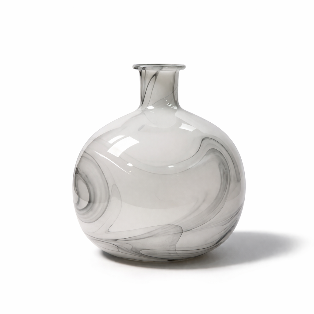SVIRLA VASE BLACK & WHITE SWIRL