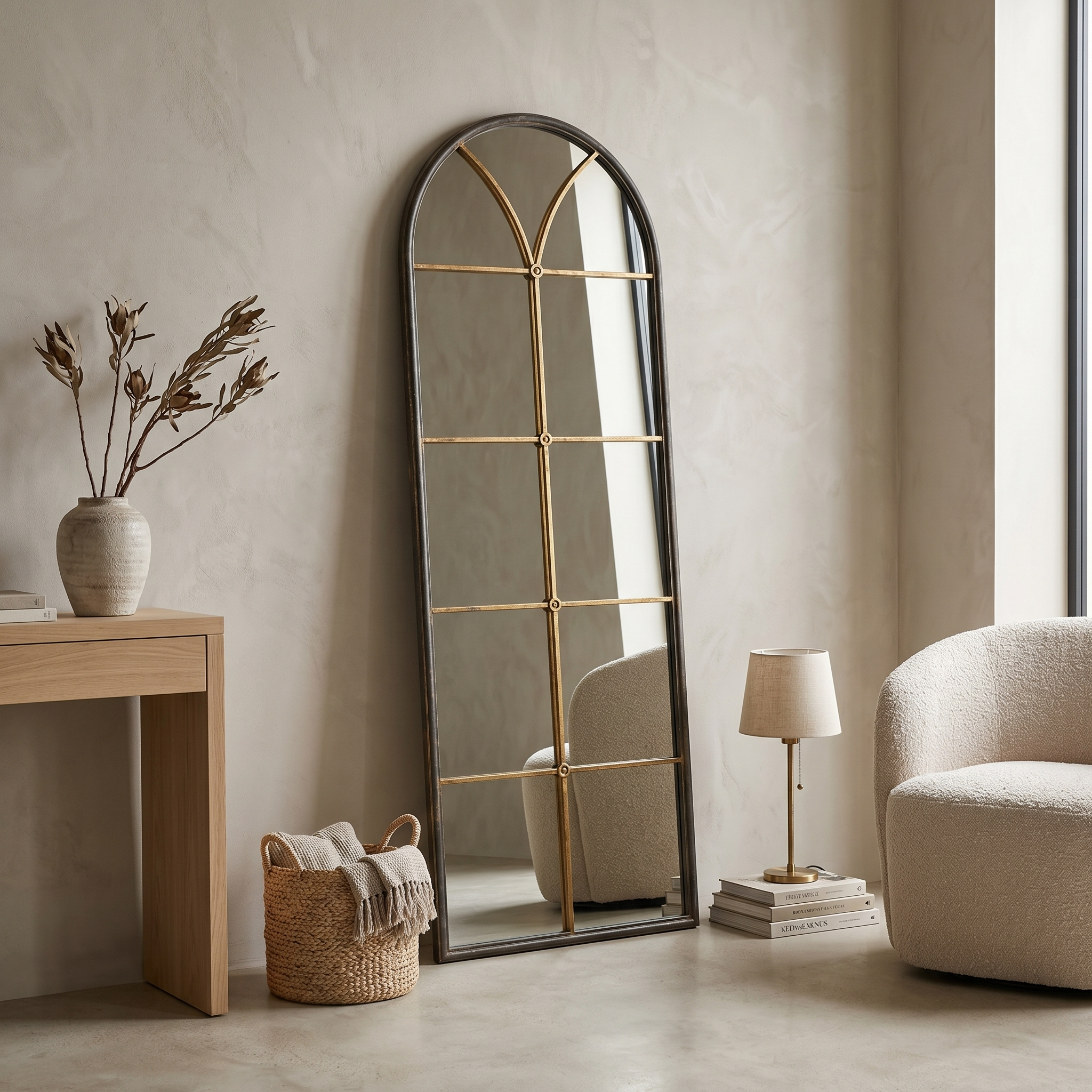 FRENCH WINDOW  FLOOR MIRROR