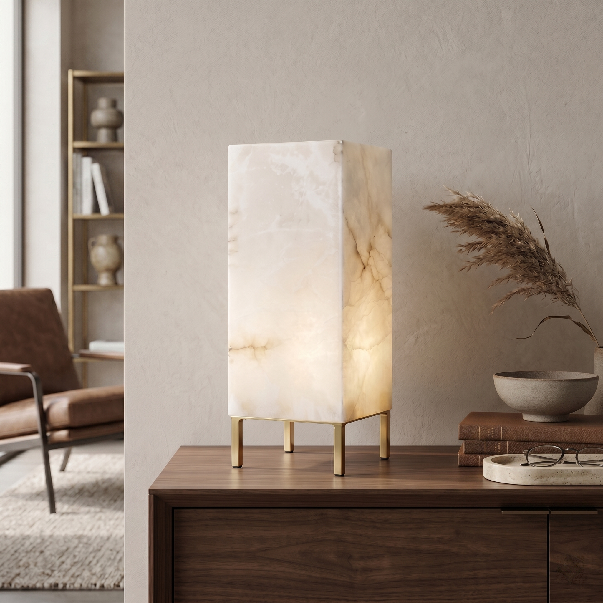 CUBOID MARBLE LAMP