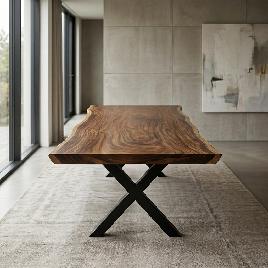 SOLID WOOD ACACIA 10 SEATER DINING TABLE
