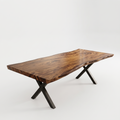 SOLID WOOD ACACIA 10 SEATER DINING TABLE