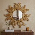 METAL GOLD SUN MIRROR