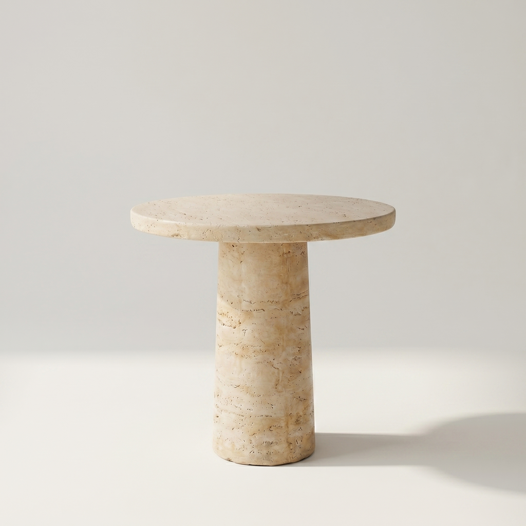 CREAM ROUND  SIDE TABLE