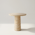 CREAM ROUND  SIDE TABLE