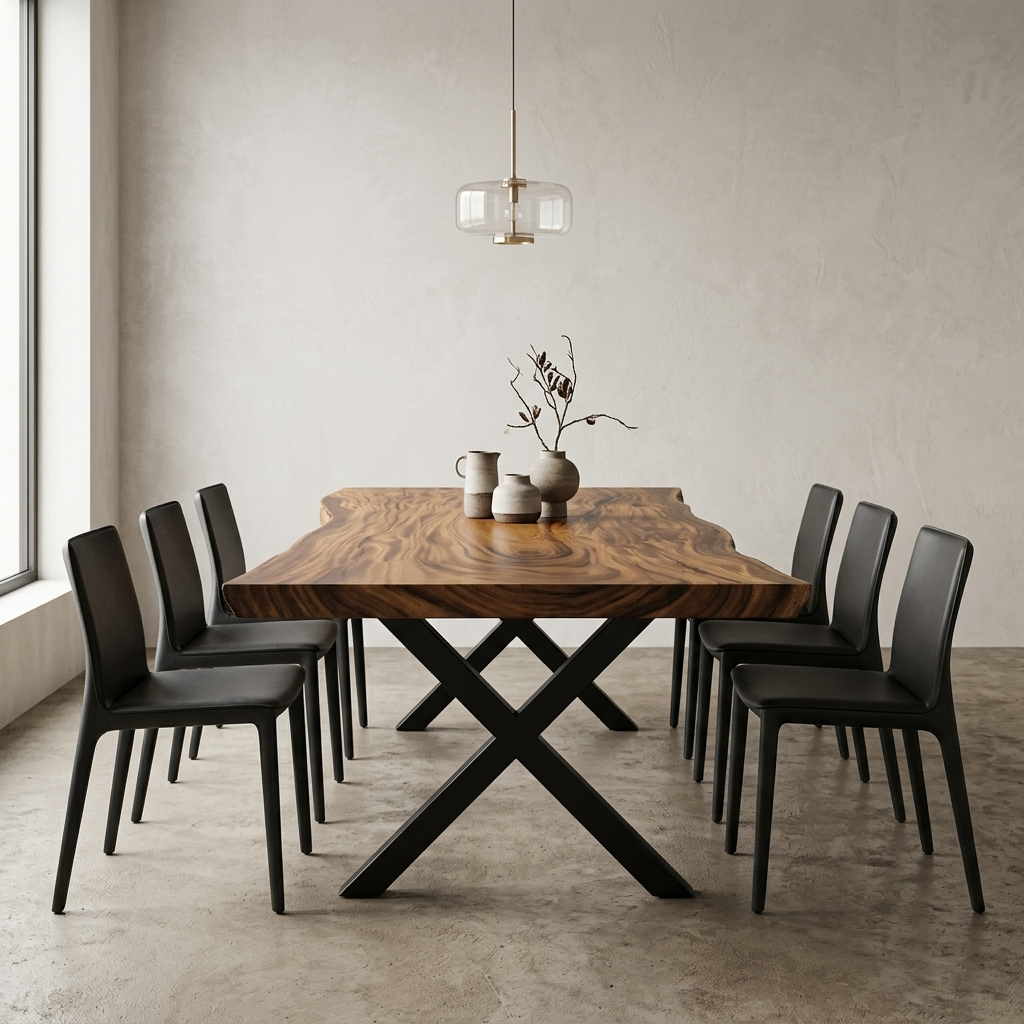 SOLID WOOD ACACIA 10 SEATER DINING TABLE