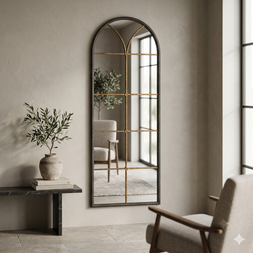 FRENCH WINDOW  FLOOR MIRROR