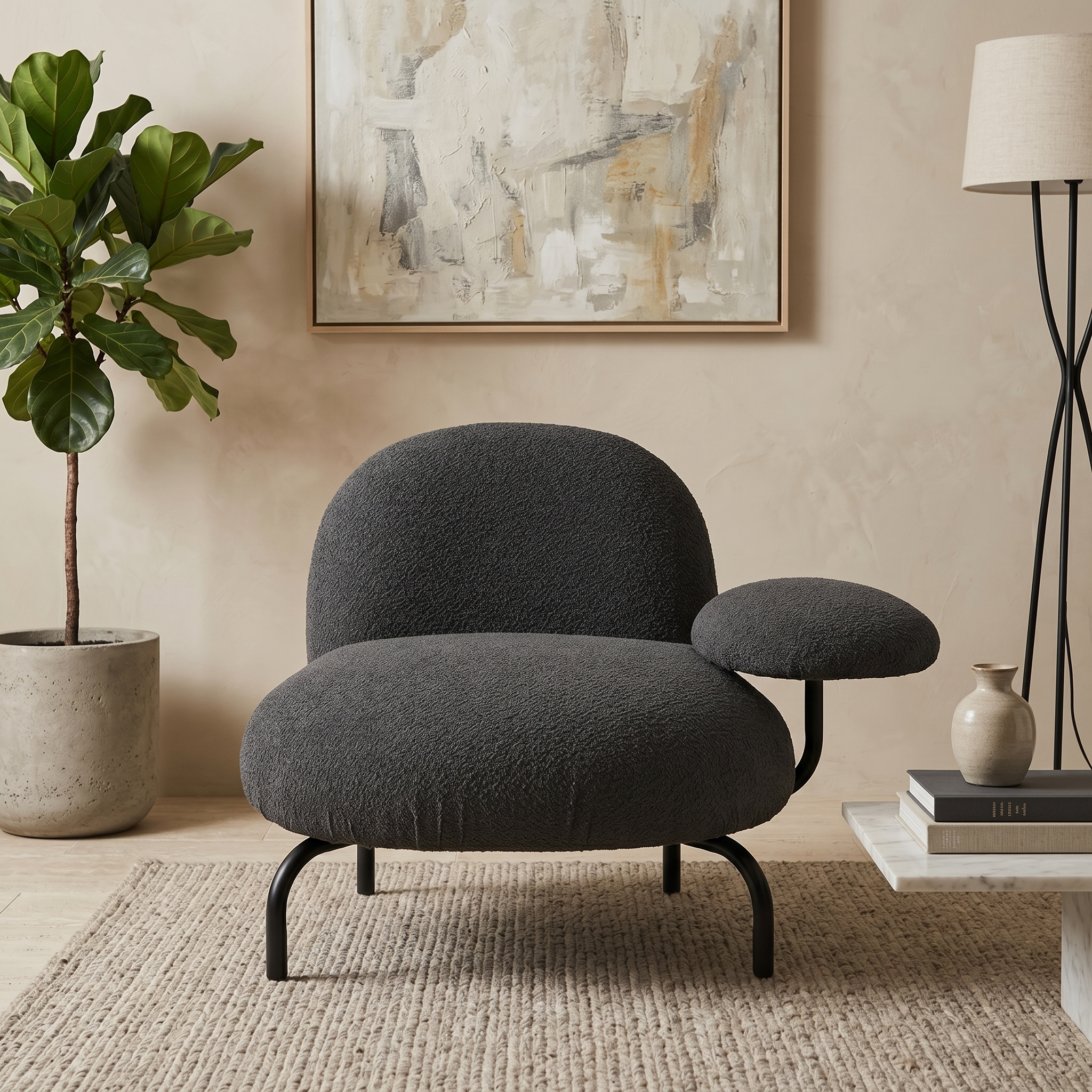 KHULAN ACCENT CHAIR with SINGLE ARMREST