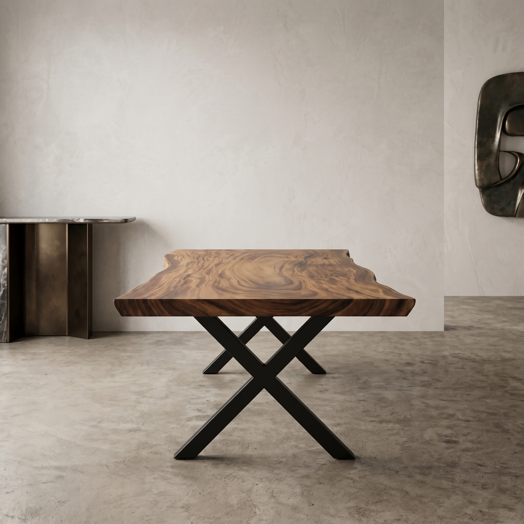 SOLID WOOD ACACIA 10 SEATER DINING TABLE