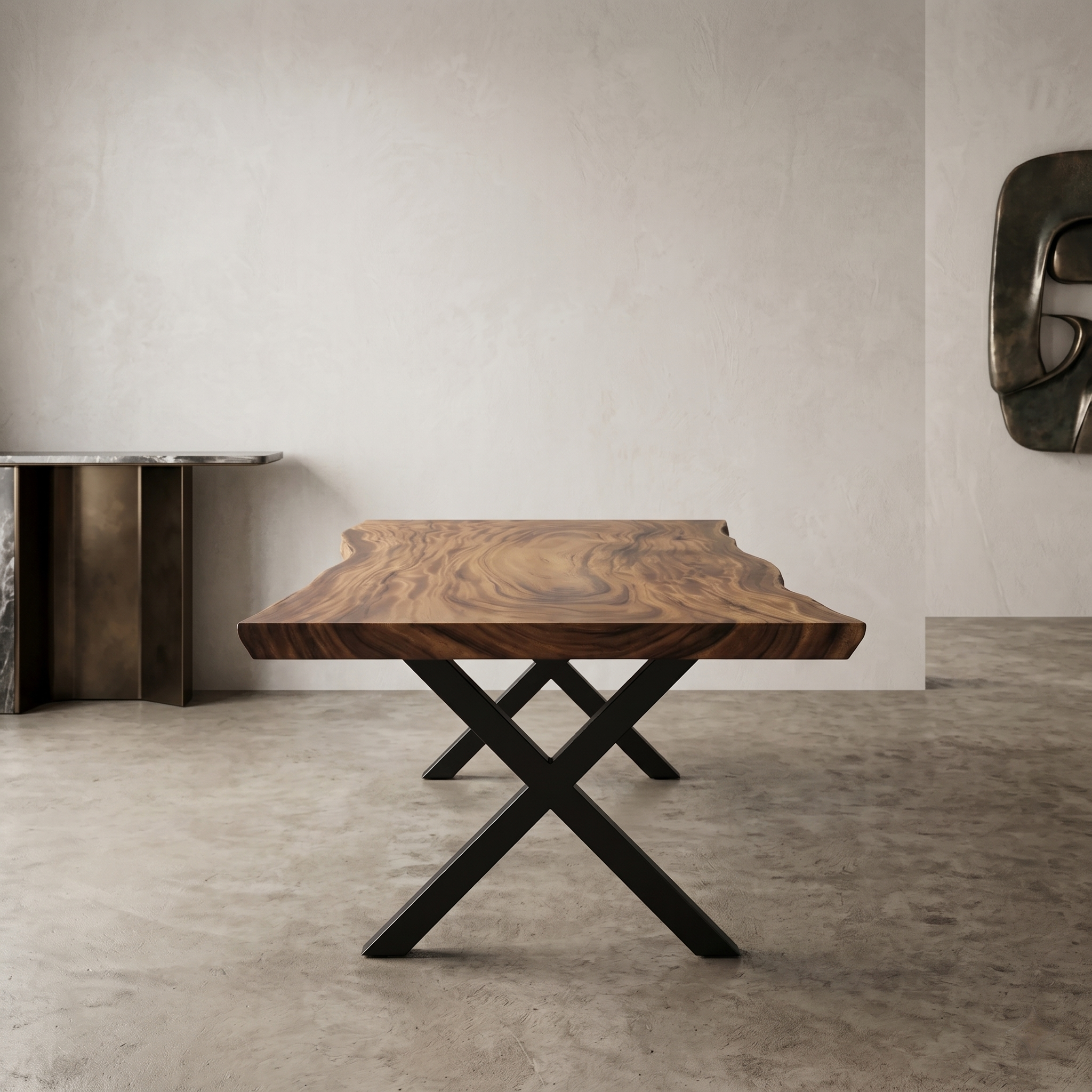 SOLID WOOD ACACIA 10 SEATER DINING TABLE