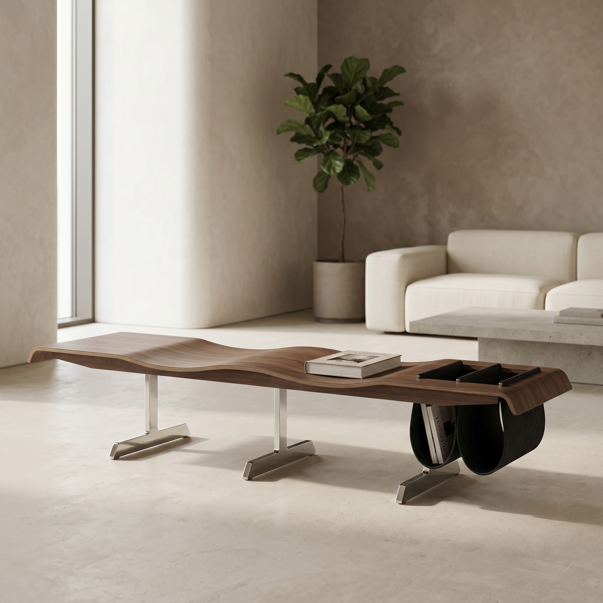 LENIN WOODEN WAVE BENCH