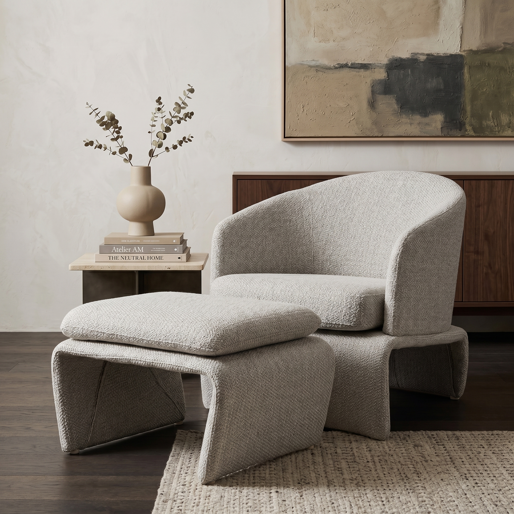 DARIA ACCENT CHAIR with FOOT STOOL