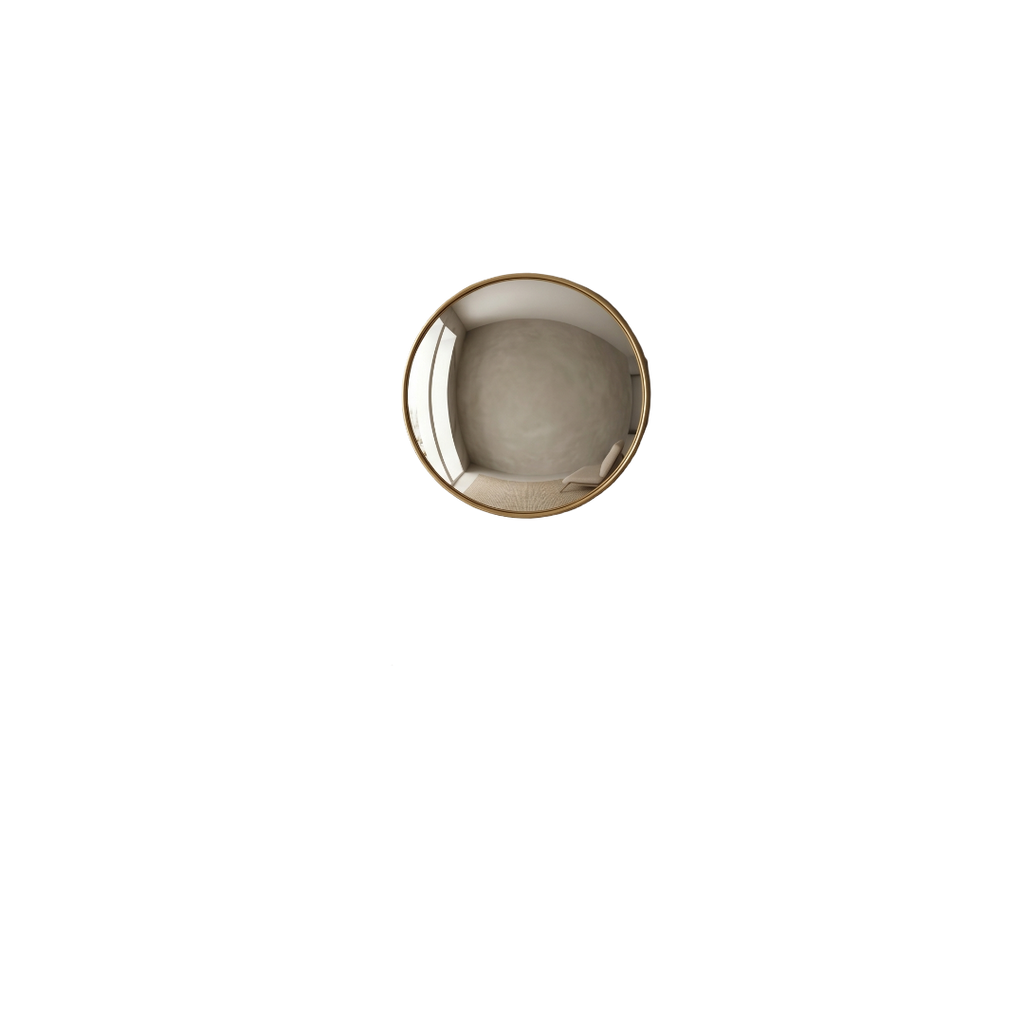 GOLD FRAME WITH CONVEX GLASS MIRROR