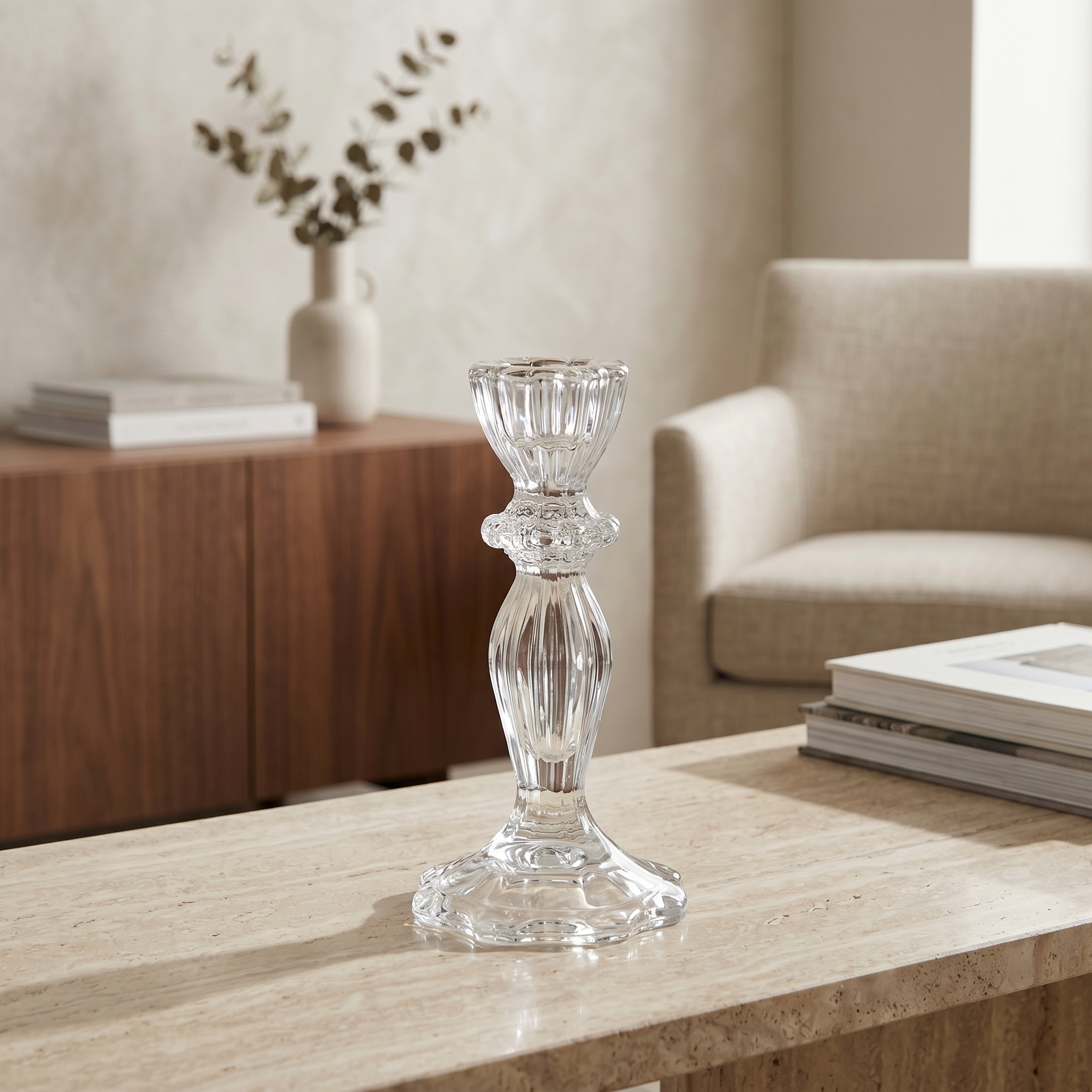 GLASS CANDLE HOLDER