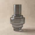 GEOMETRIC SMOKE LUSTER GLASS VASE