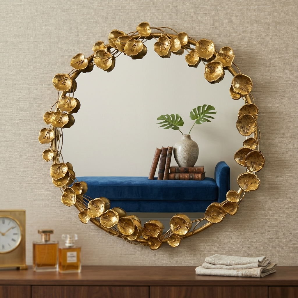 GOLD LEAF MIRROR