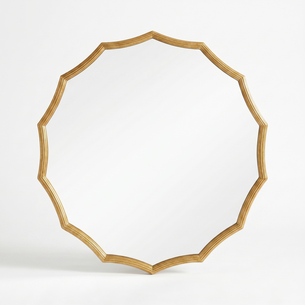 GOLD FRAME WALL MIRROR