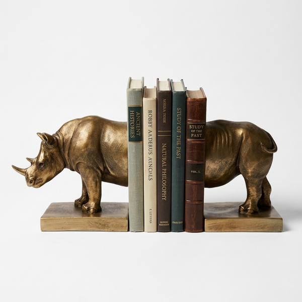 RHINOCEROS BOOKENDS