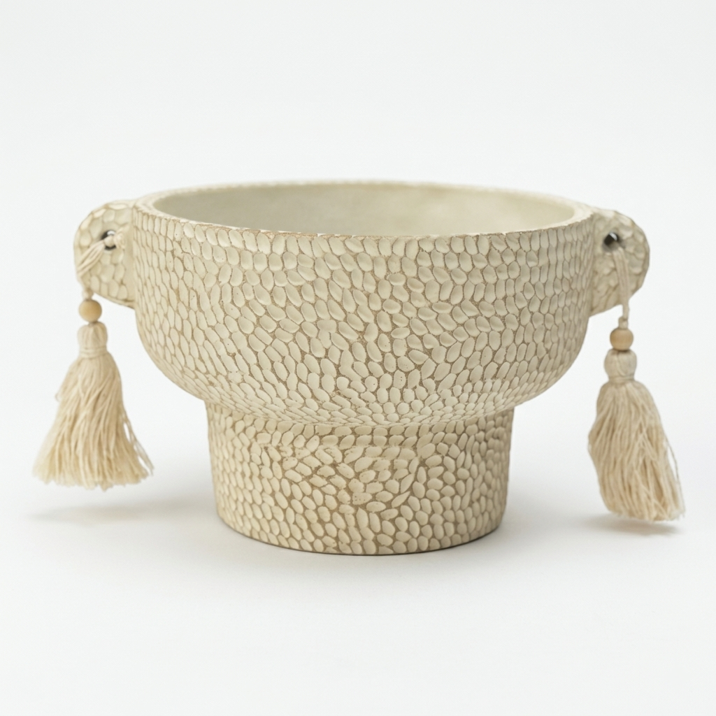 PLANTER with HANGING TASSEL BIG